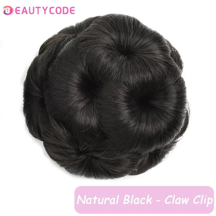 Curly Textured Hair Bun - BEAUTYCODE Synthetic Chignon Hairstyle