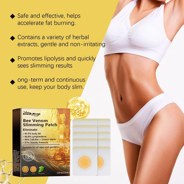 South Moon 10pcs Bee Venom Body Shaping Patch Belly Slimming Weight Loss Detox Abdominal Relieve Stress Muscle Tighten Patches