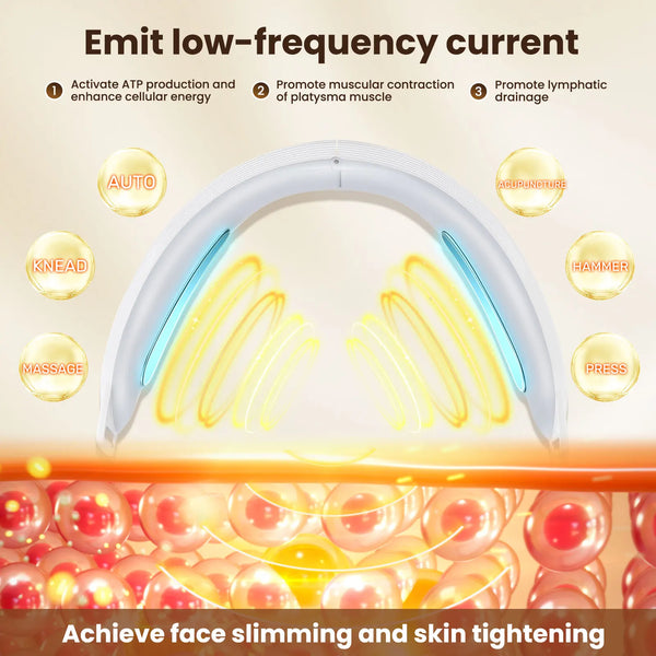 EMS Face Lifting Massager – Anti-Wrinkle V-Face Slimming Device with LED Therapy for Double Chin and Facial Contouring