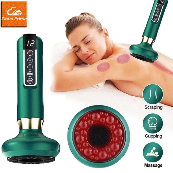 Massageador elétrico com ventosa a vácuo GuaSha Anti Celulite Beleza Saúde Raspagem Calor infravermelho Massagem emagrecedora Terapia