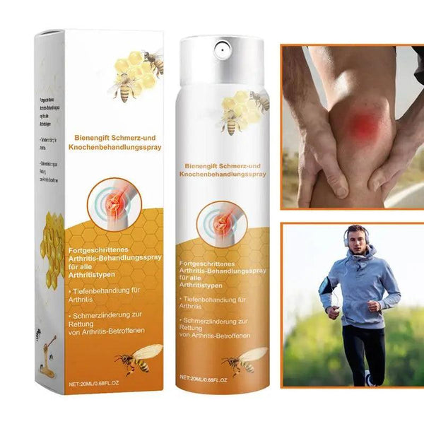 Joint relief cream spray for sore muscles, featuring honey, ideal for arthritis and non-greasy use.