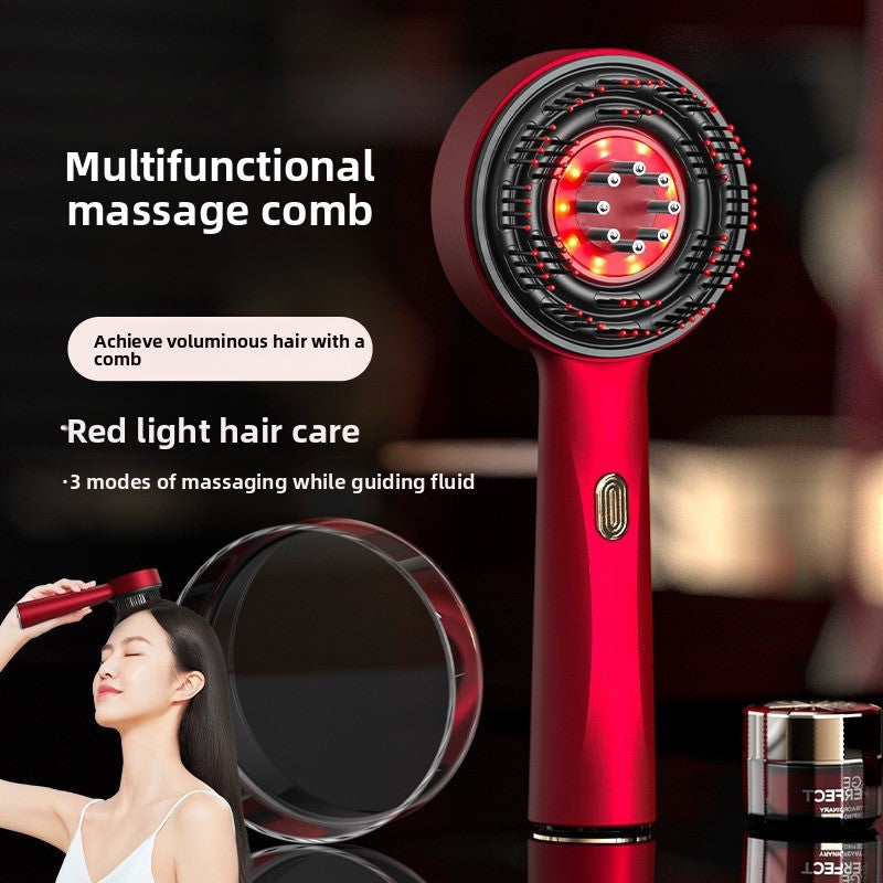 Red Light Scalp Massager ? Electric Hair Growth Comb with Oil Applicat